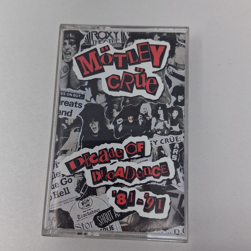 Motley Crue Decade of Decadence 81-91 Cassette Tape Elektra 61204-4 Glam Metal